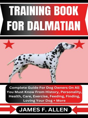 cover image of TRAINING BOOK FOR DALMATIAN